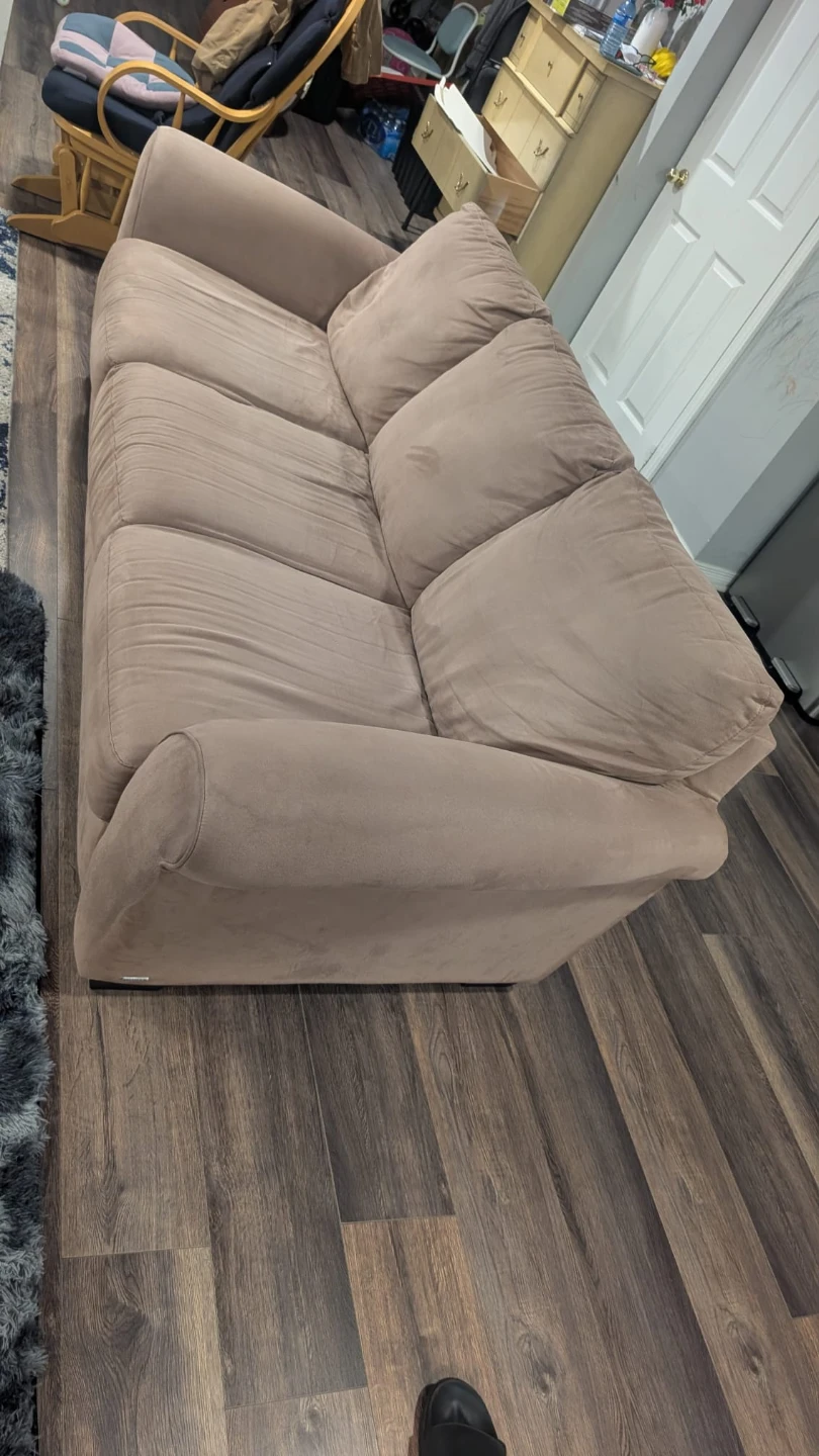 Natuzzi Suede Sofa - photo 4