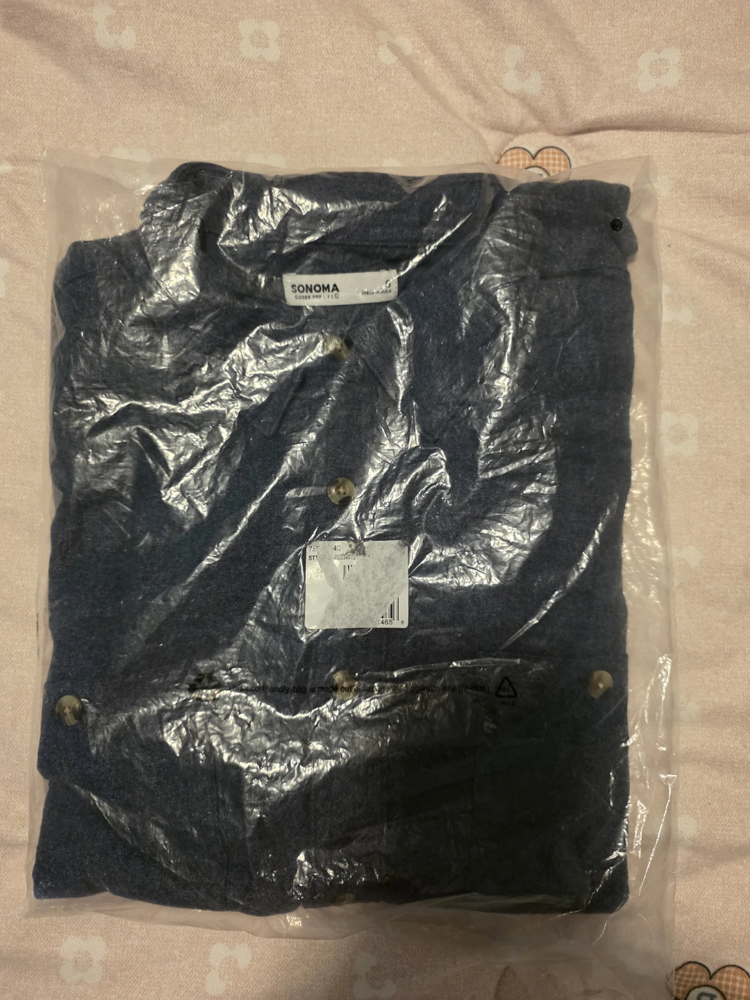 Sonoma Goods for Life Navy Button-Down Shirt Size S