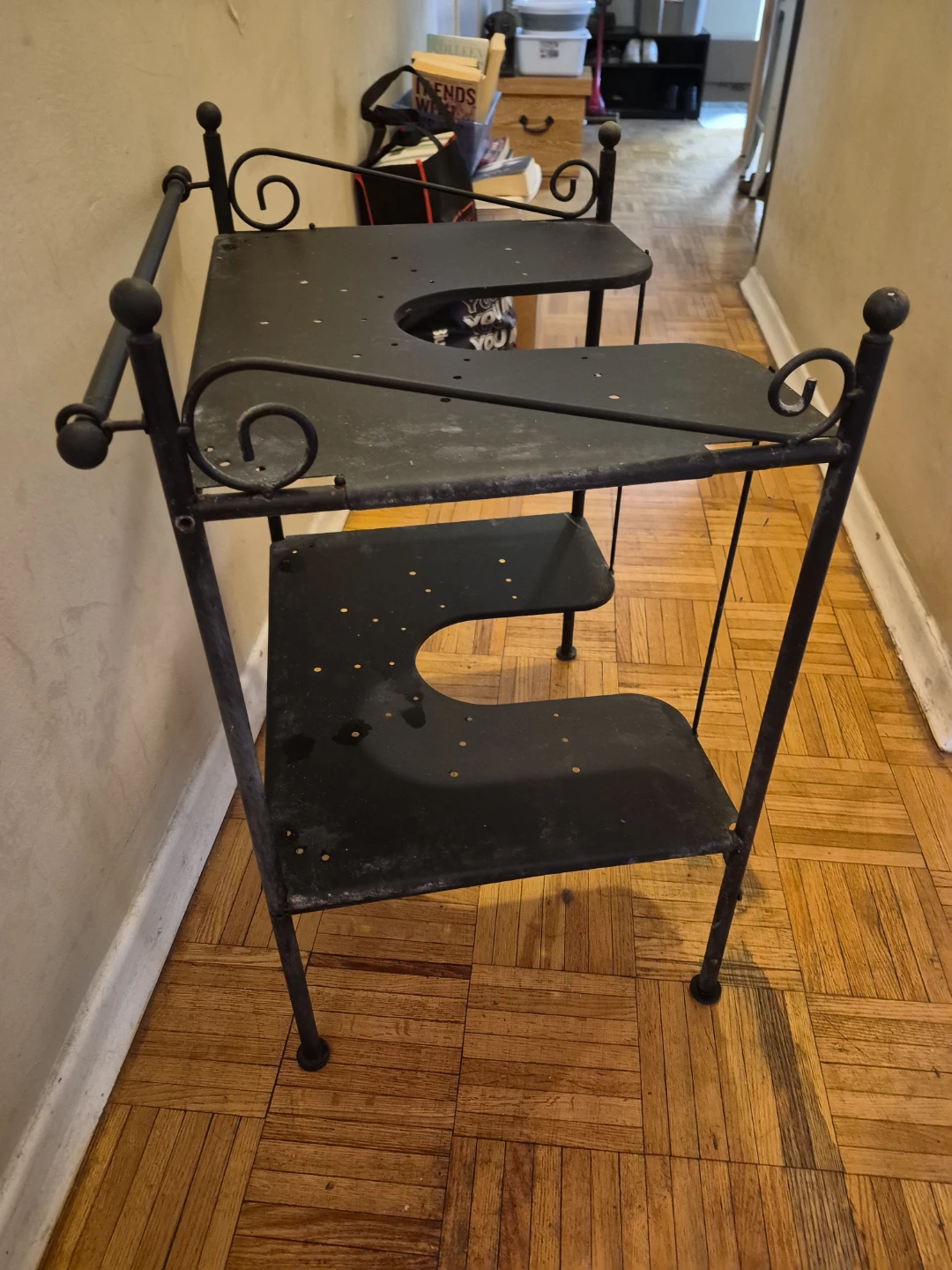 Black Metal Under-Sink Bathroom Shelf - photo 3