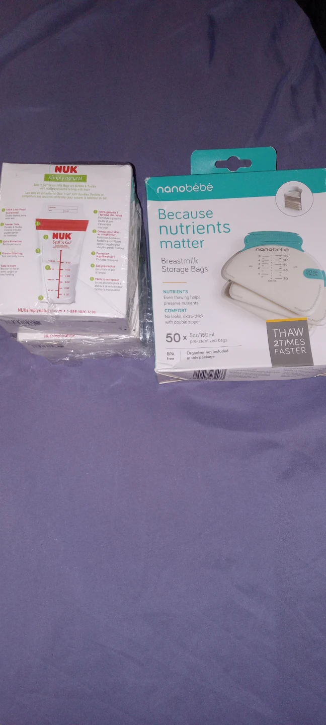 NUK and Nanobebe Breastmilk Storage Bags