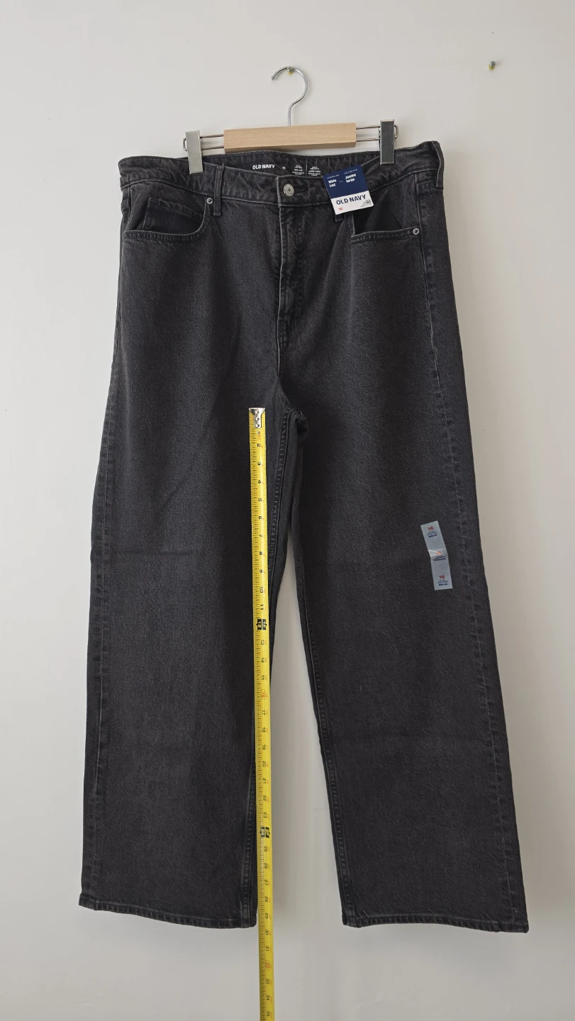 Old Navy Black Wide Leg Jeans Size 16 - photo 3