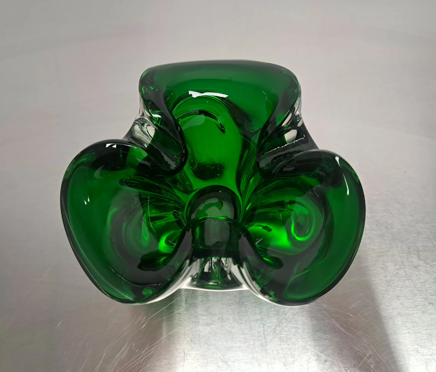 MCM Vintage Emerald Green Art Glass Bowl - photo 3