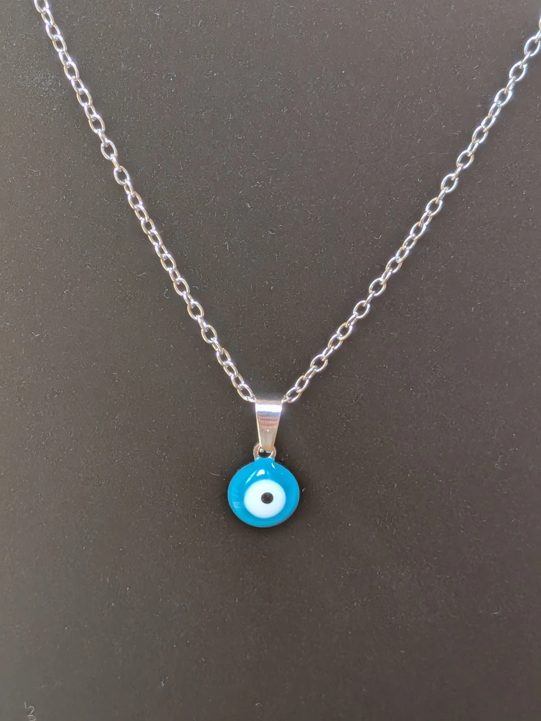 Dainty Light Blue Evil Eye Necklace