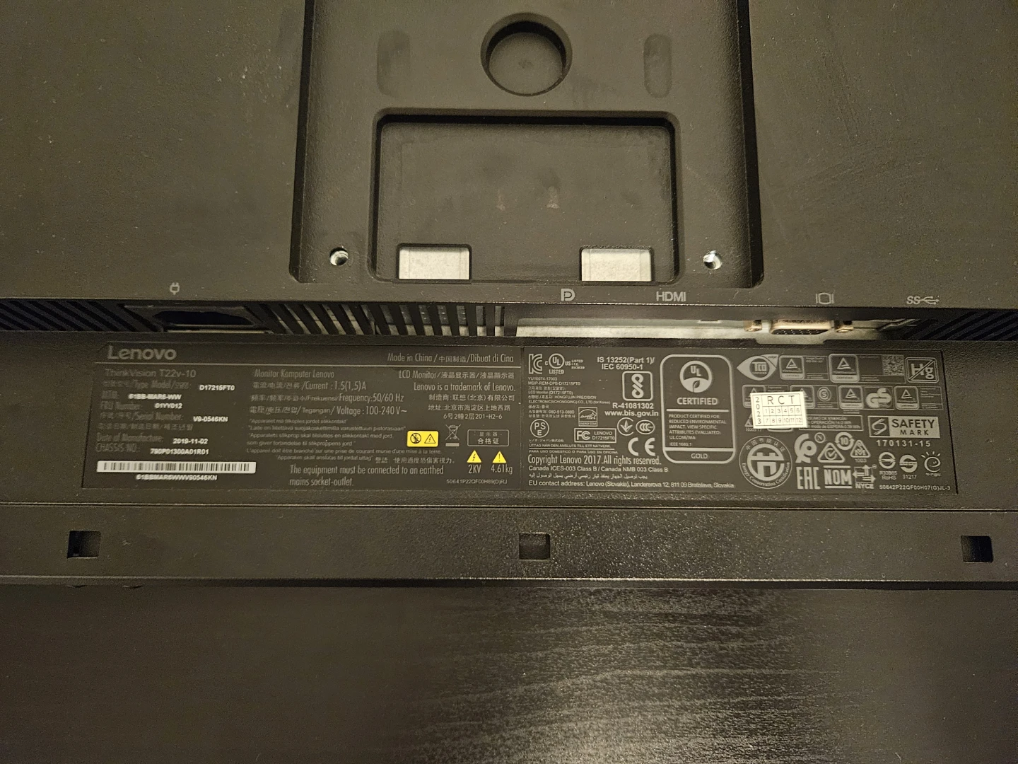 Lenovo ThinkVision 22” Full HD Monitor - photo 5