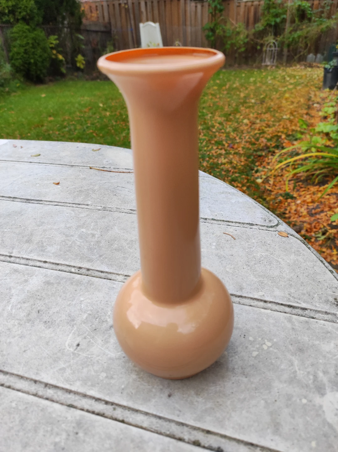 Peach Plastic Bud Vase
