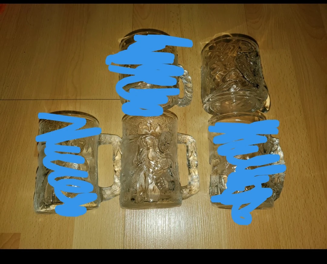 ($10 each) 1995 Batman Forever McDonald’s Collector Glass Mugs