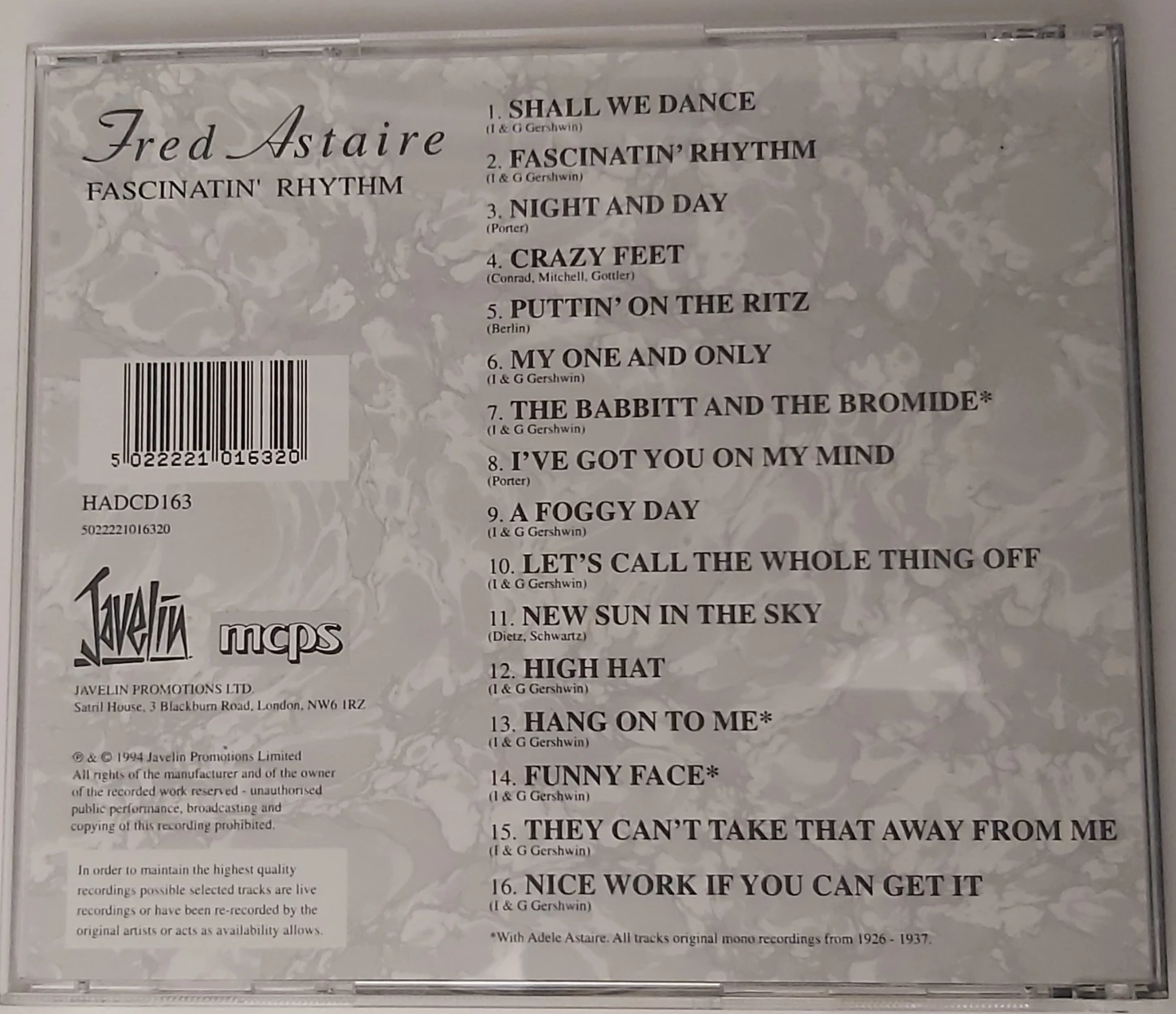 Fred Astaire - Fascinatin' Rhythm CD - photo 2