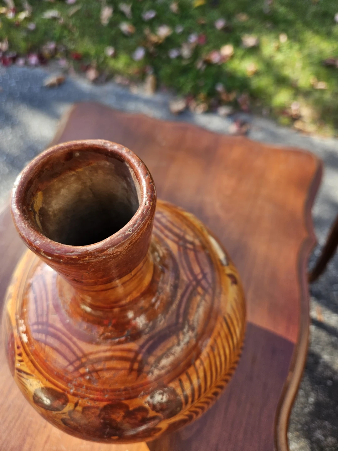 Hand-painted terracotta clay vase - photo 3