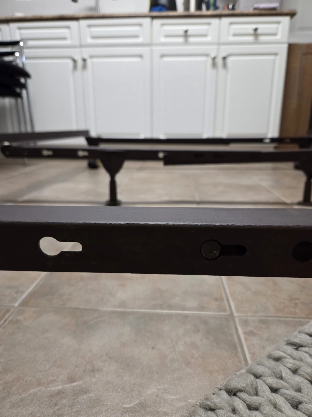 Metal Bed Frame with Casters and Queen box spring - photo 2