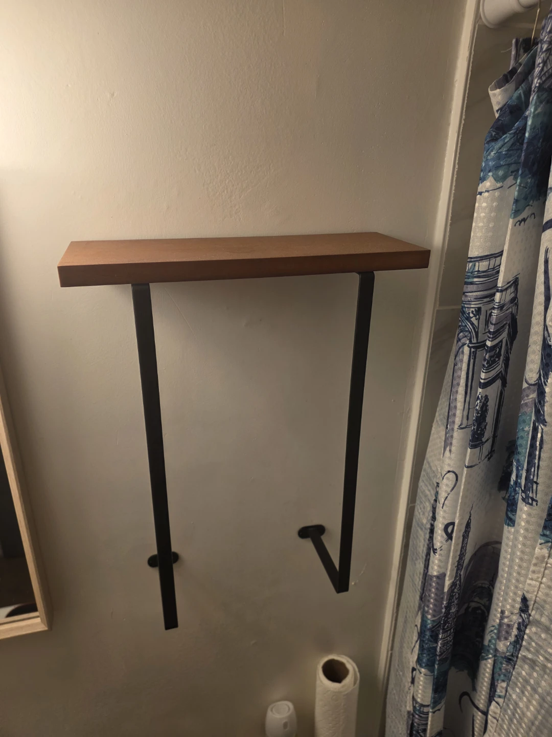 Wall Mounted Wood and Metal Shelf - photo 2