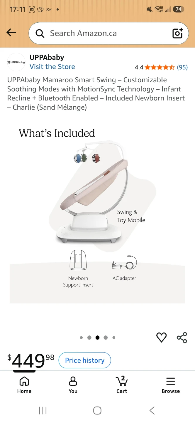 UPPAbaby Mamaroo Smart Swing - photo 3