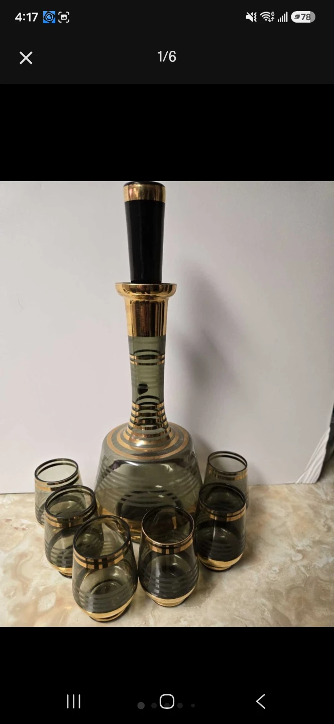 Bohemia Crystal Decanter and Glasses Set