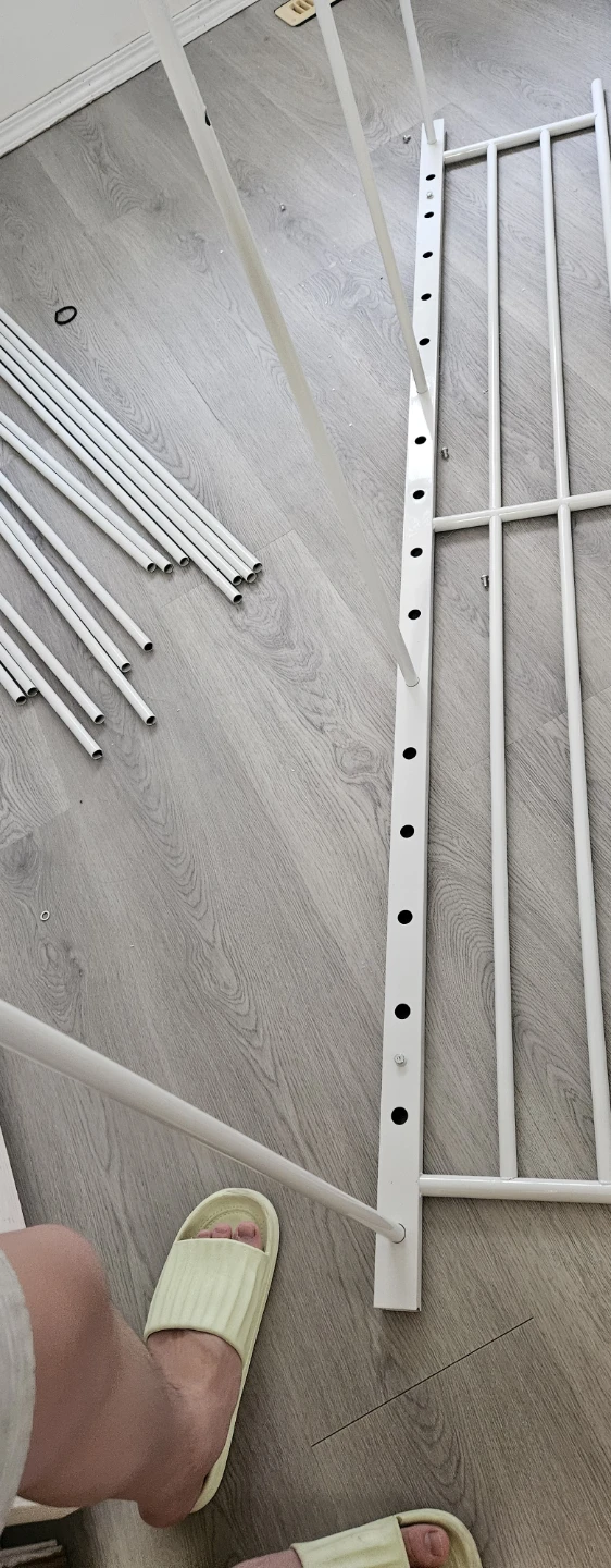 White Metal Twin Loft Bed Frame - photo 4