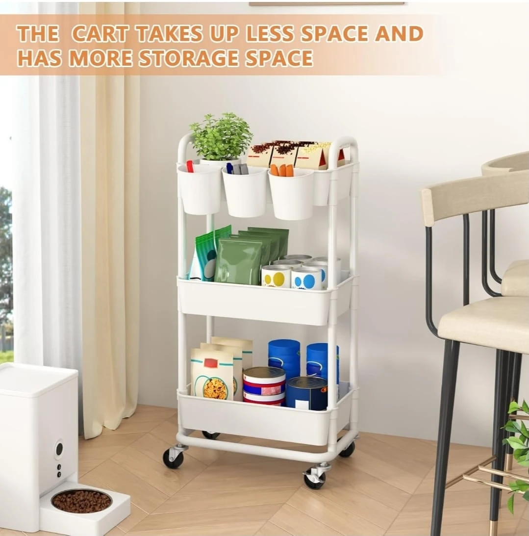 Jiuyotree 3-Tier Utility Rolling Cart - photo 5