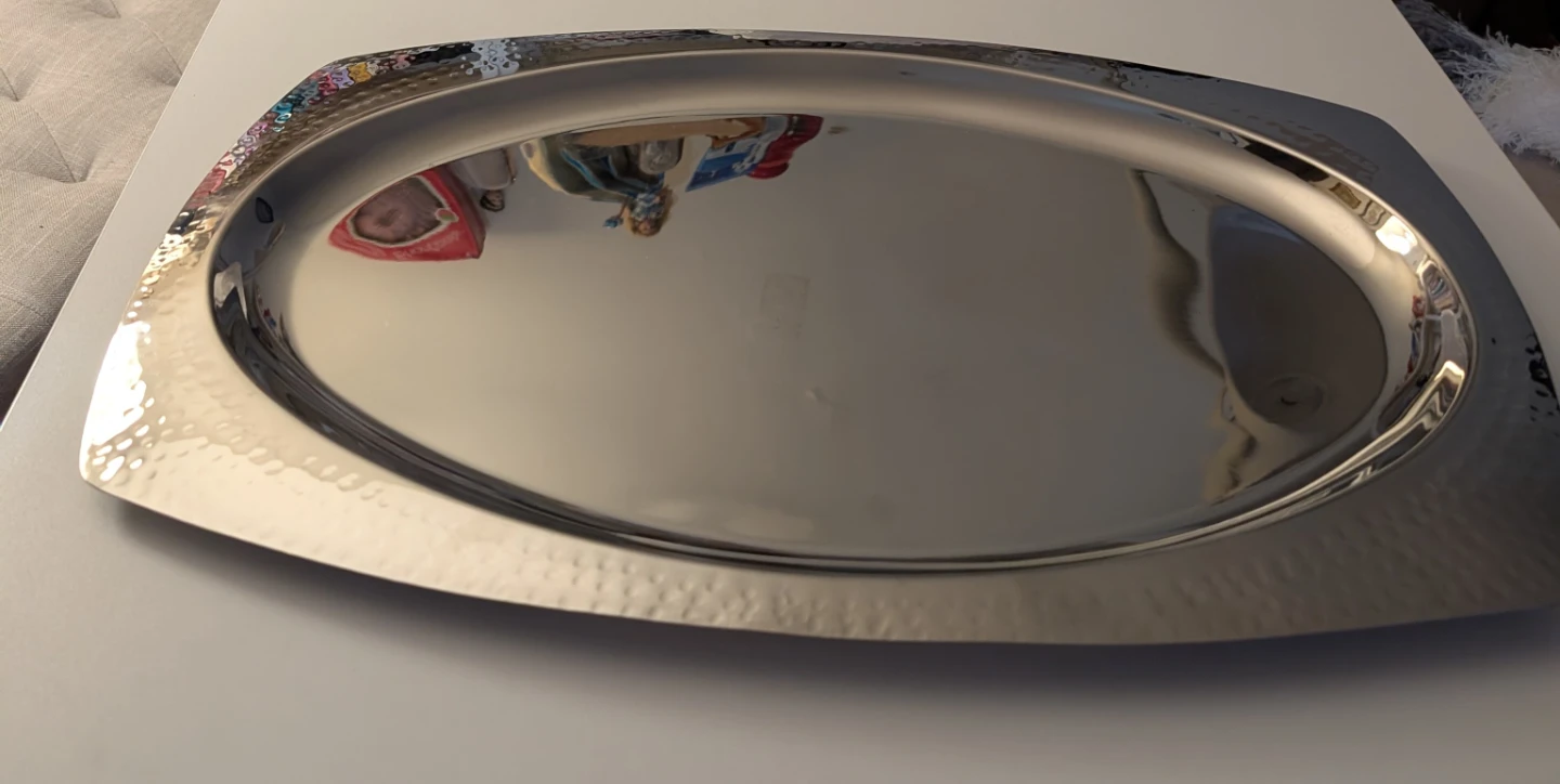 Forum Accents Hammered Silver Serving Platter