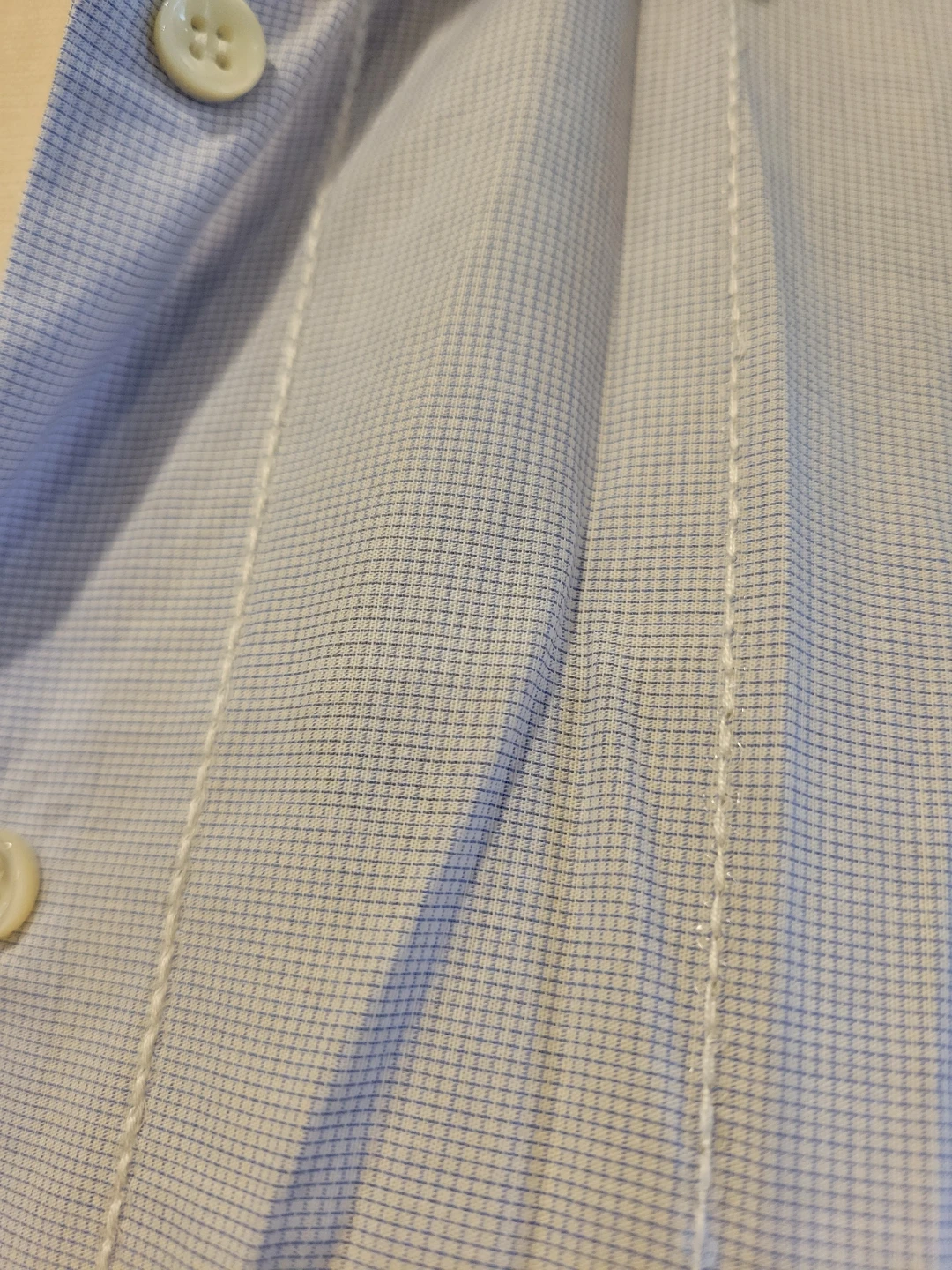 COTTON Light blue button-down shirt dress with pockets - photo 5