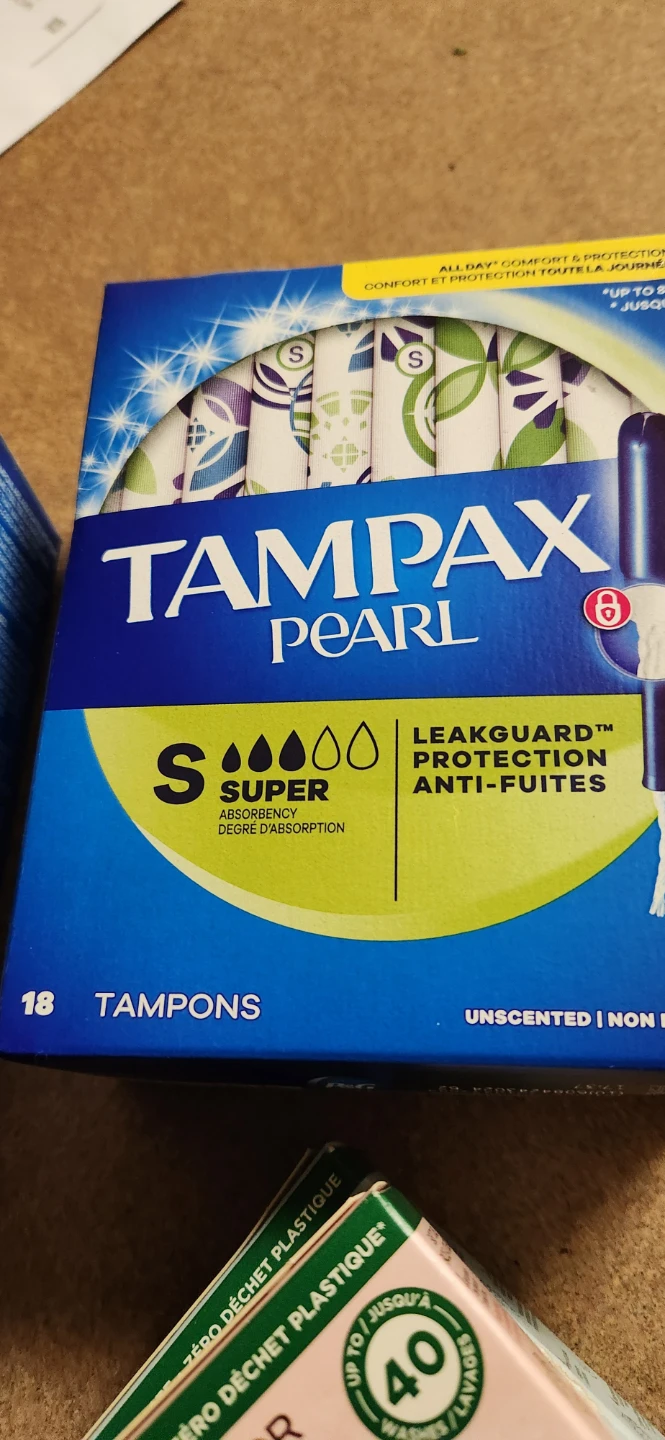 Tampax Pearl Super Absorbency Tampons 18 Count