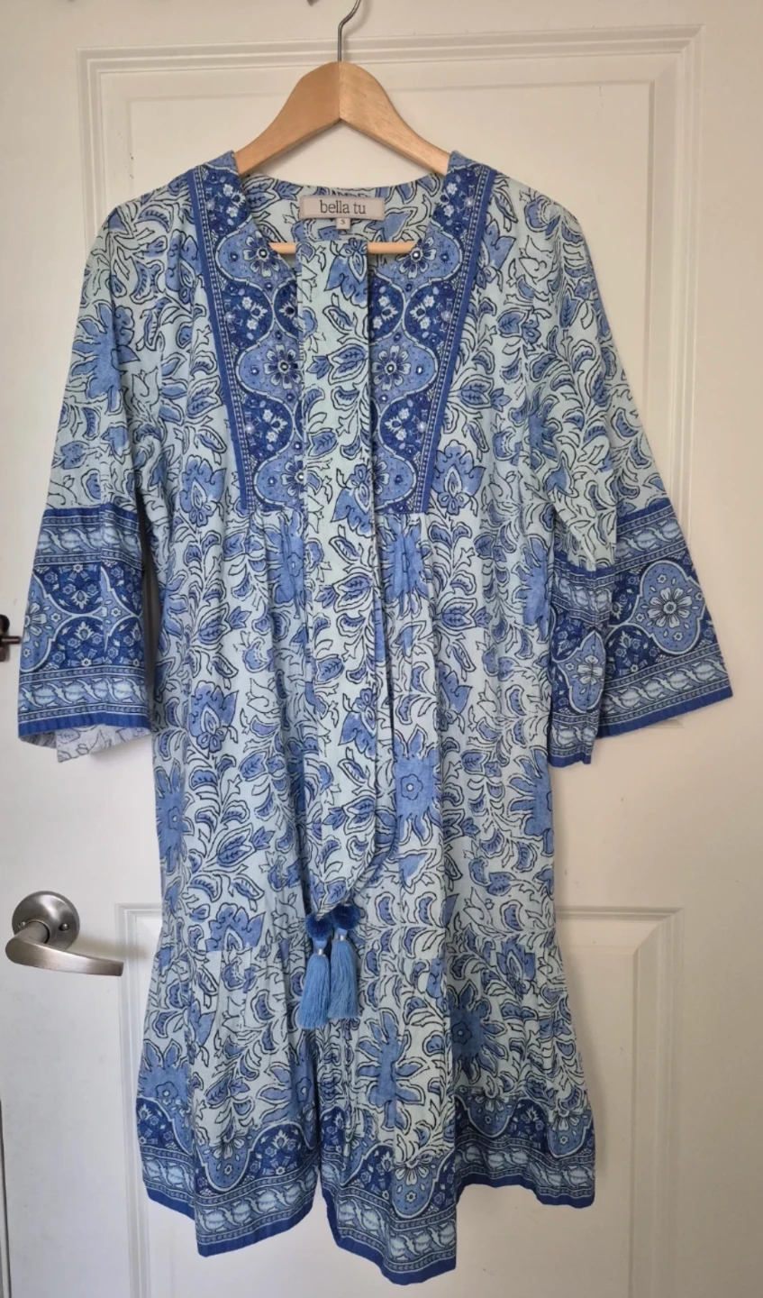 Bella Tu Blue Floral Tunic Dress - photo 2
