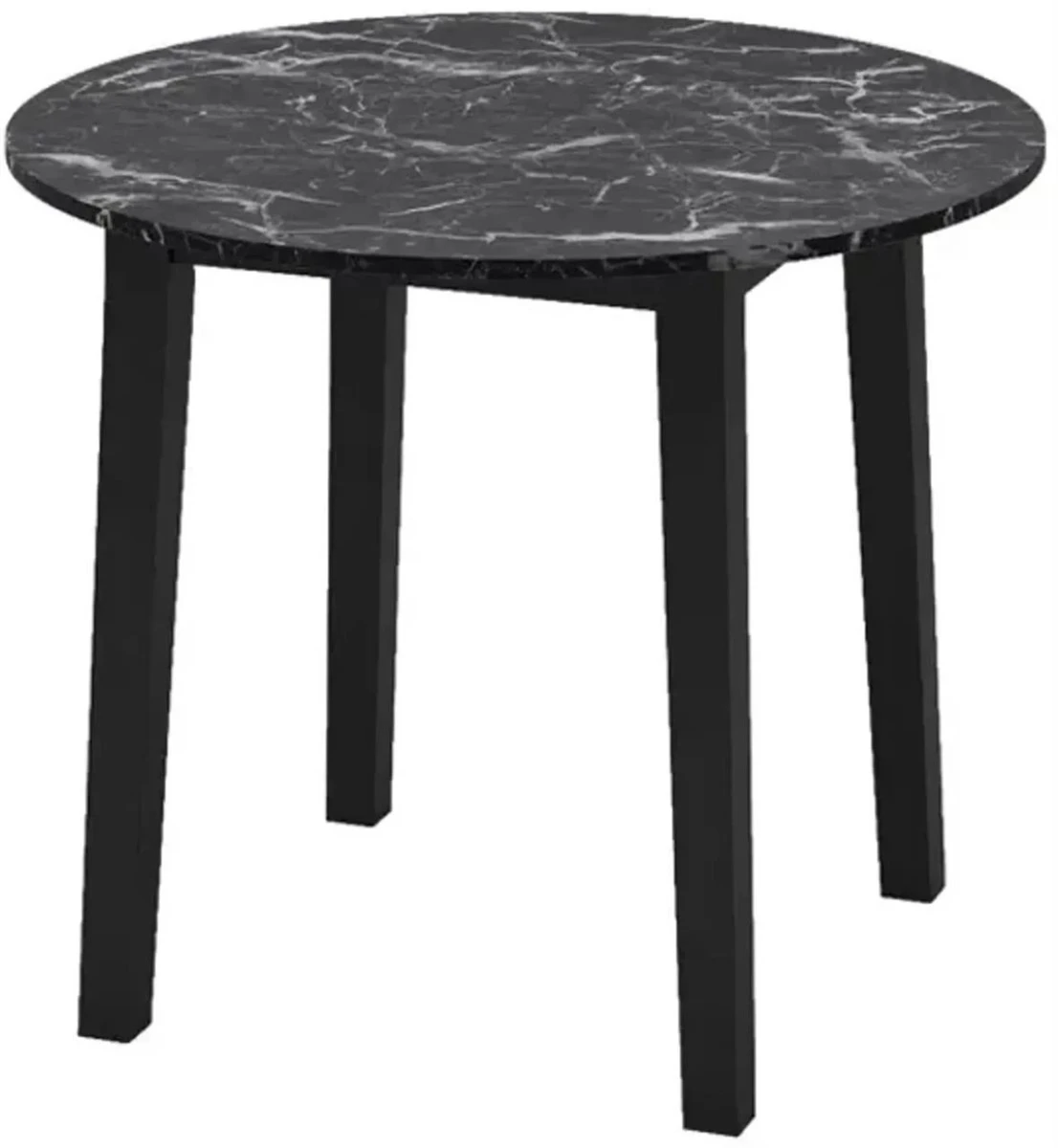 3-Piece dining set. Two leather chairs  Marble like Top Table - photo 5