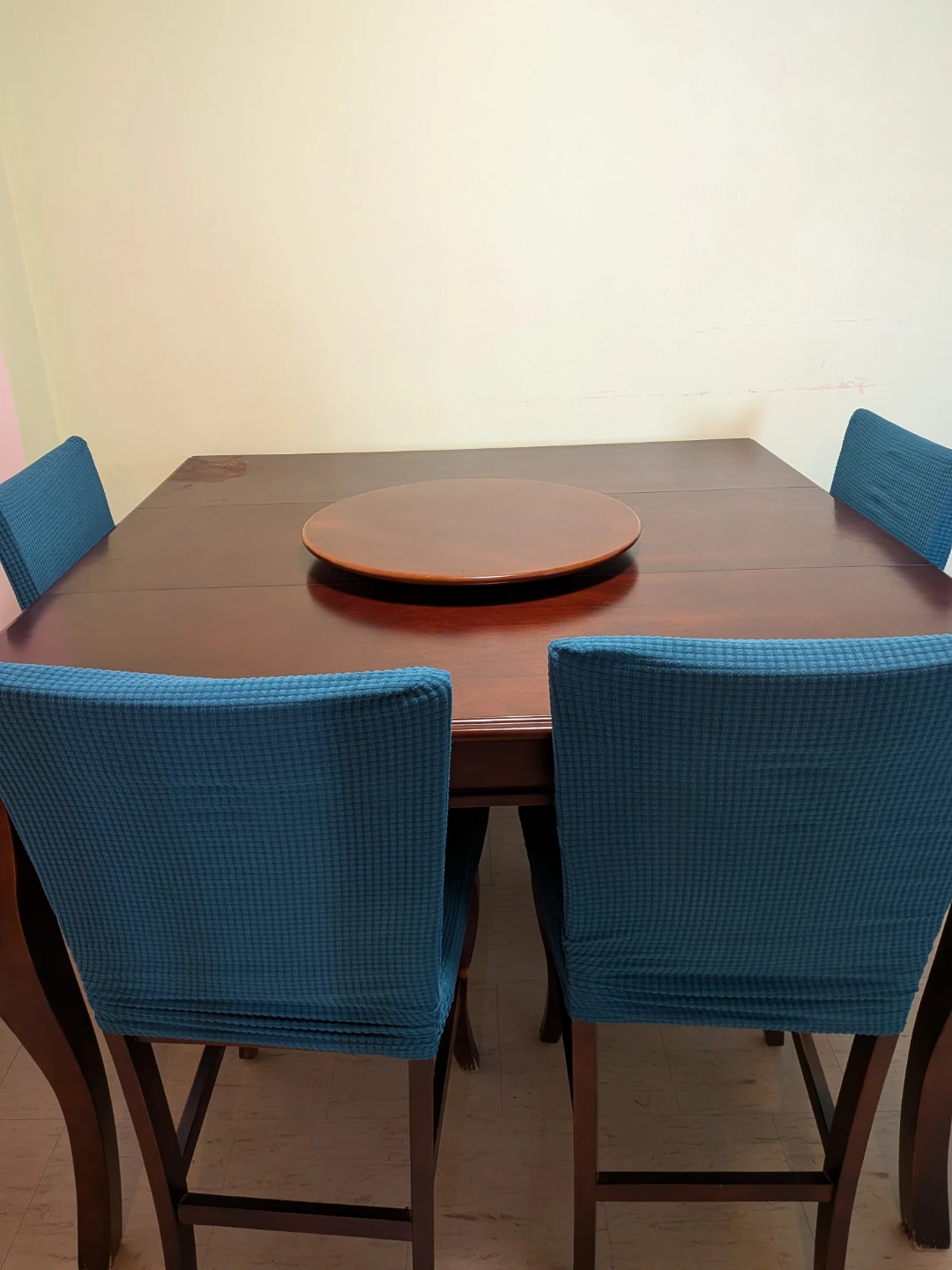 Mahogany high table and chairs - photo 2