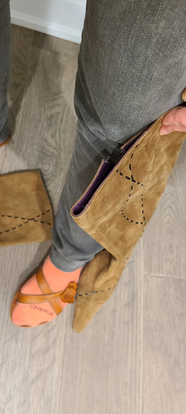 Tan Suede Knee-High Boots Size 37.5 - photo 5