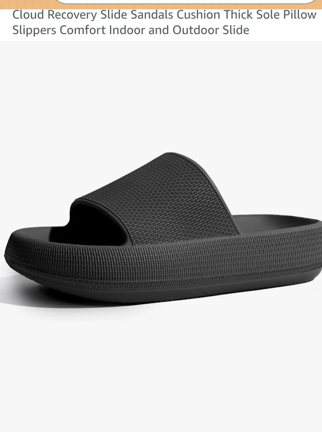 Cloud Recovery Black Slide Sandals - photo 2