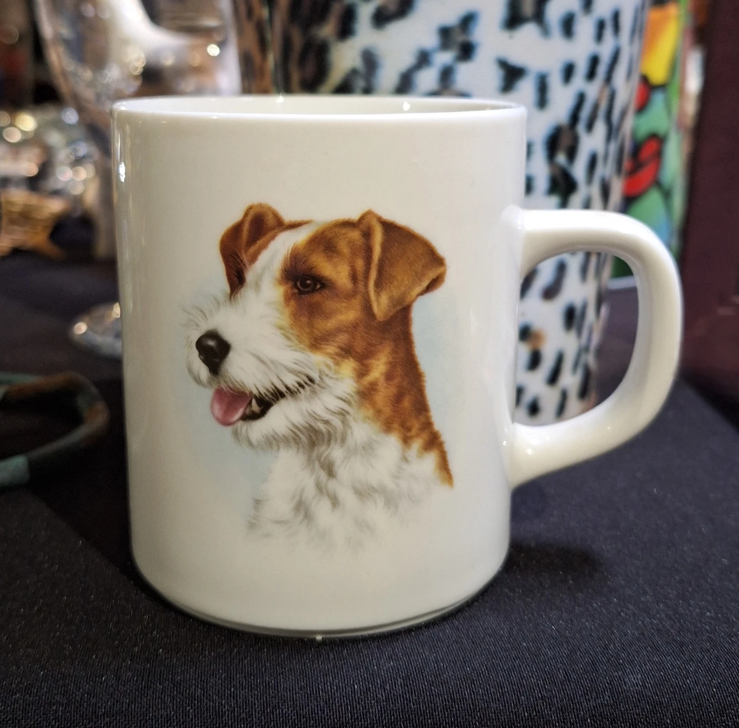 Vintage Fox Terrier Ceramic Mug (Kit Cat Club rescue)