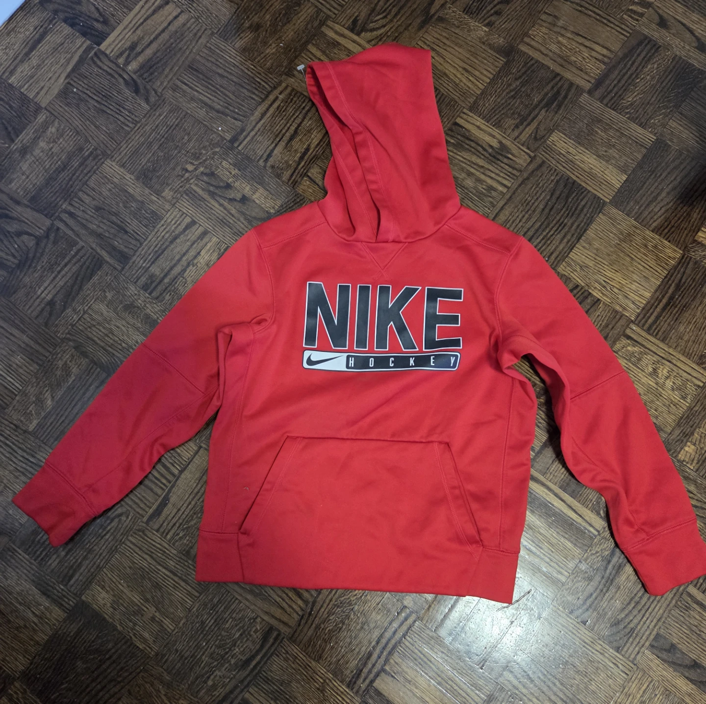 Red Nike Hockey Hoodie Age 9 to12 year boy