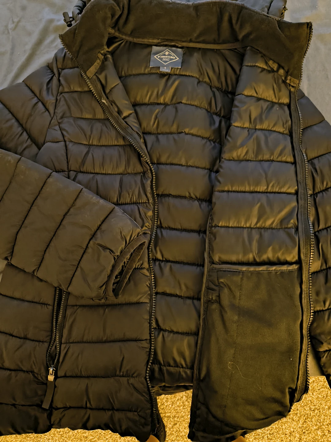 St. John's Bay Black Puffer Jacket