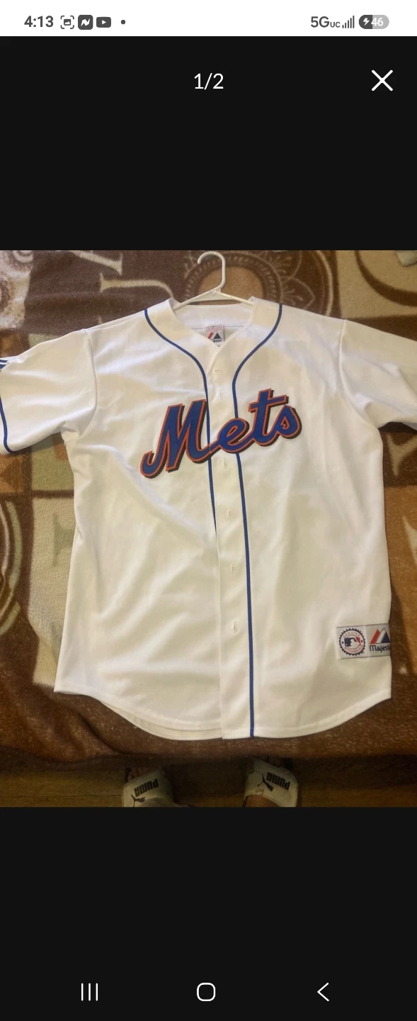 Jose Reyes New York Mets Majestic Baseball Jersey - photo 2