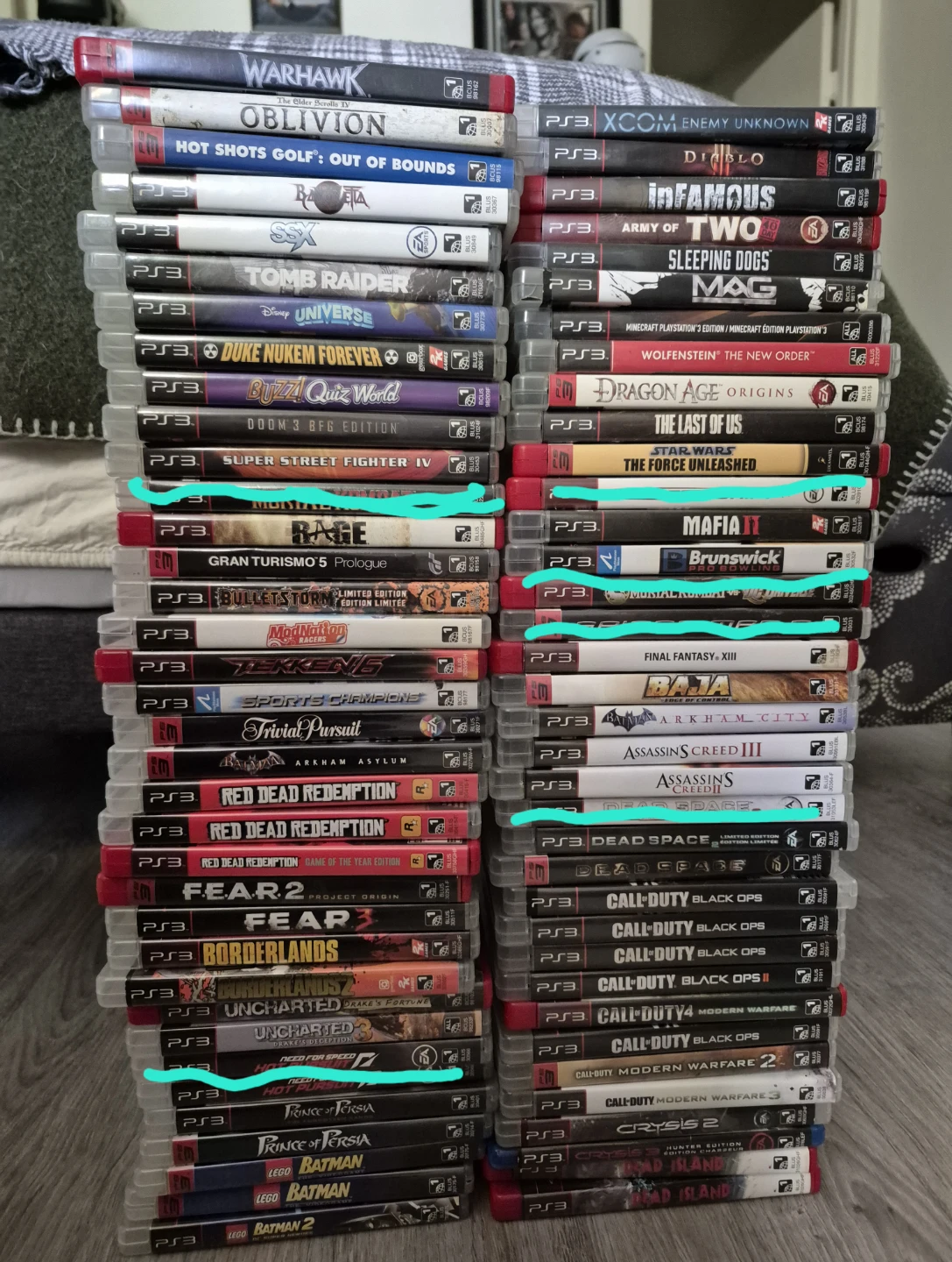 Collection of PlayStation 3 Video Games