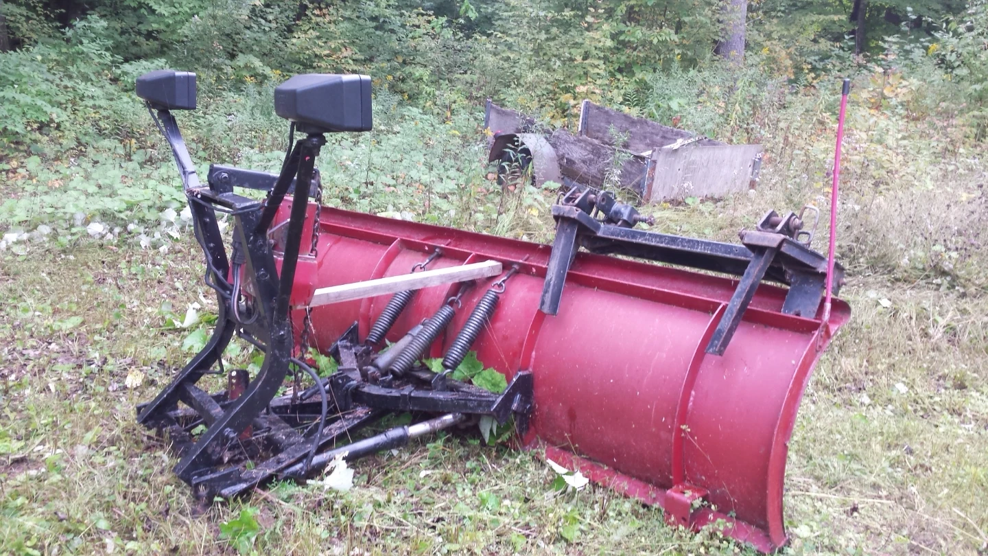 Red Steel Snow Plow Blade