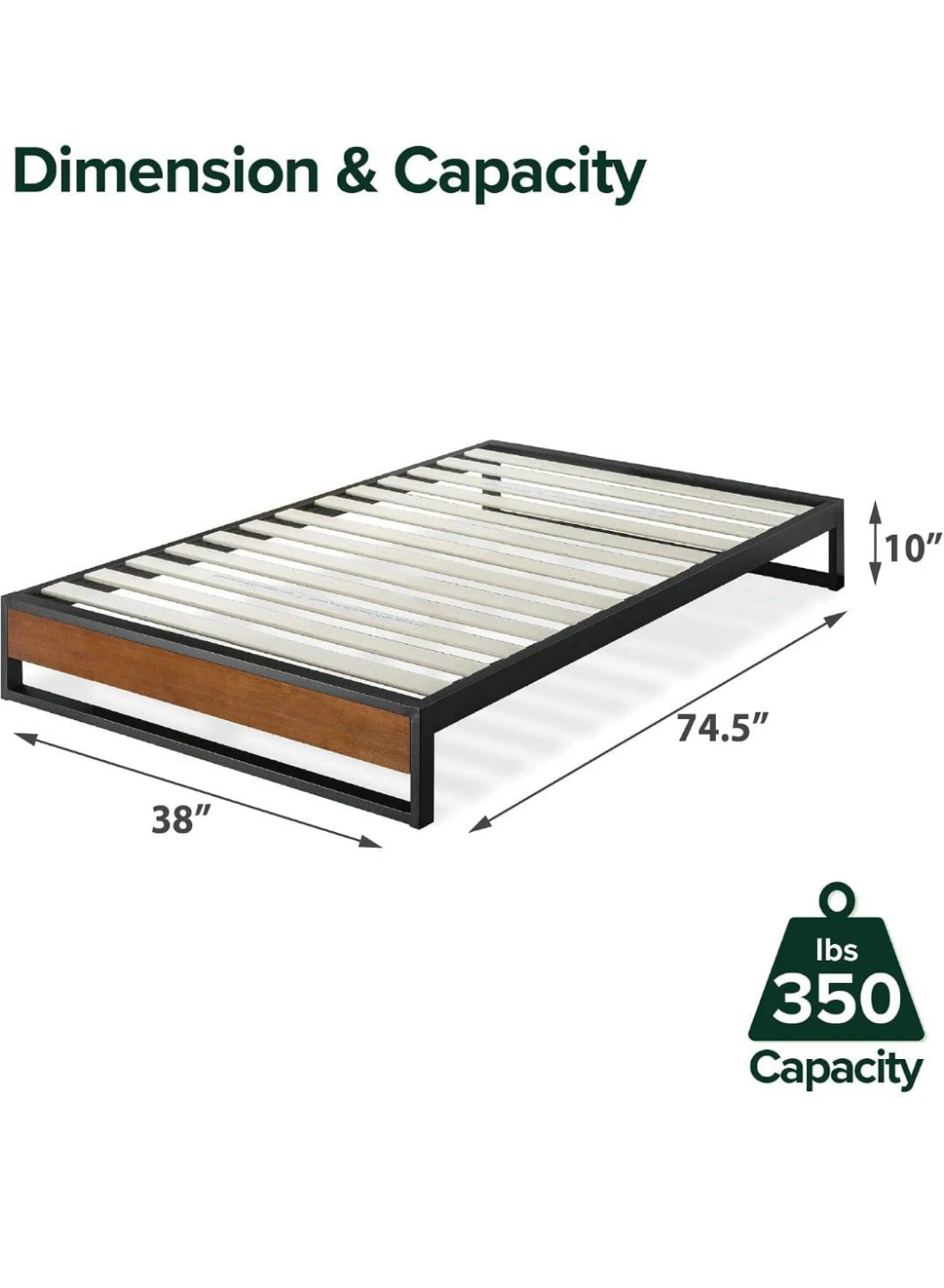 Zinus Suzanne Twin Platform Bed Frame - photo 3