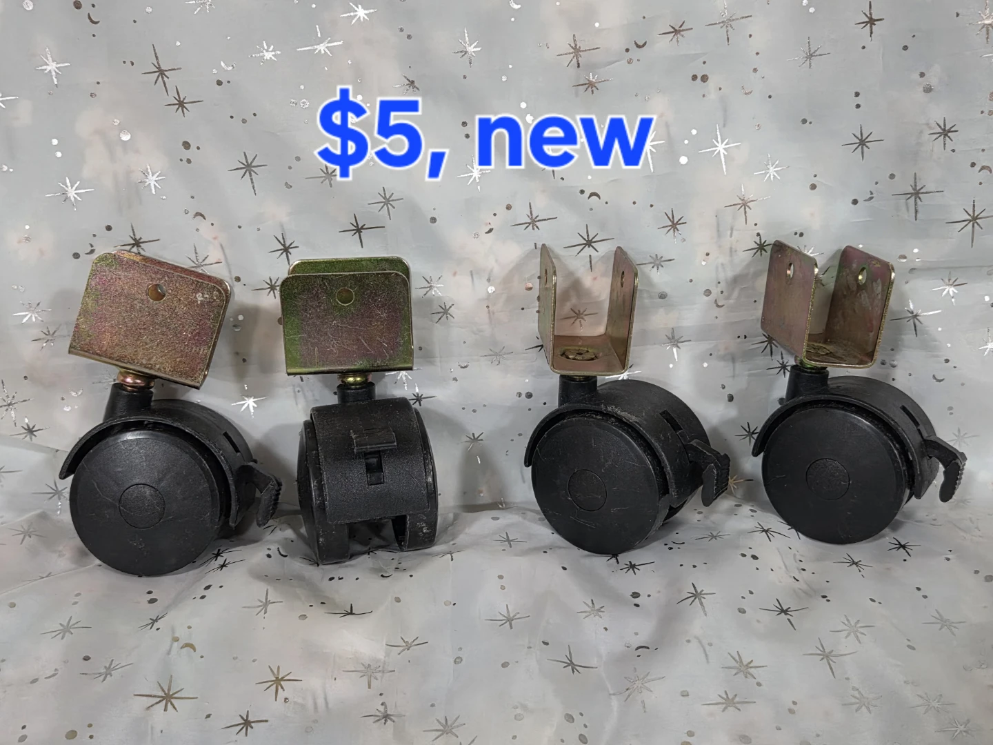 Set of 4 U-Bracket Furniture Casters