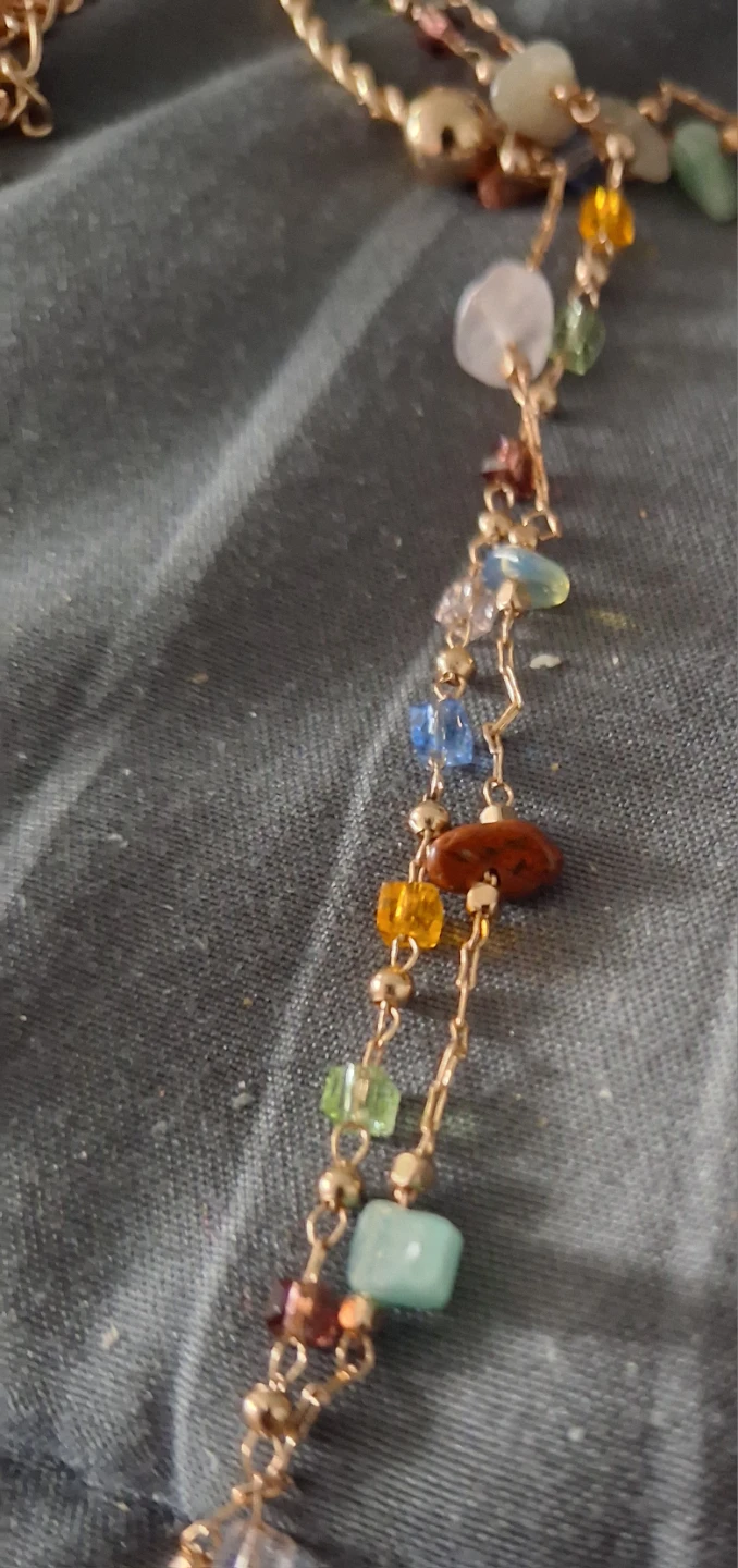 Multicoloured Stone Bead Necklace - photo 4