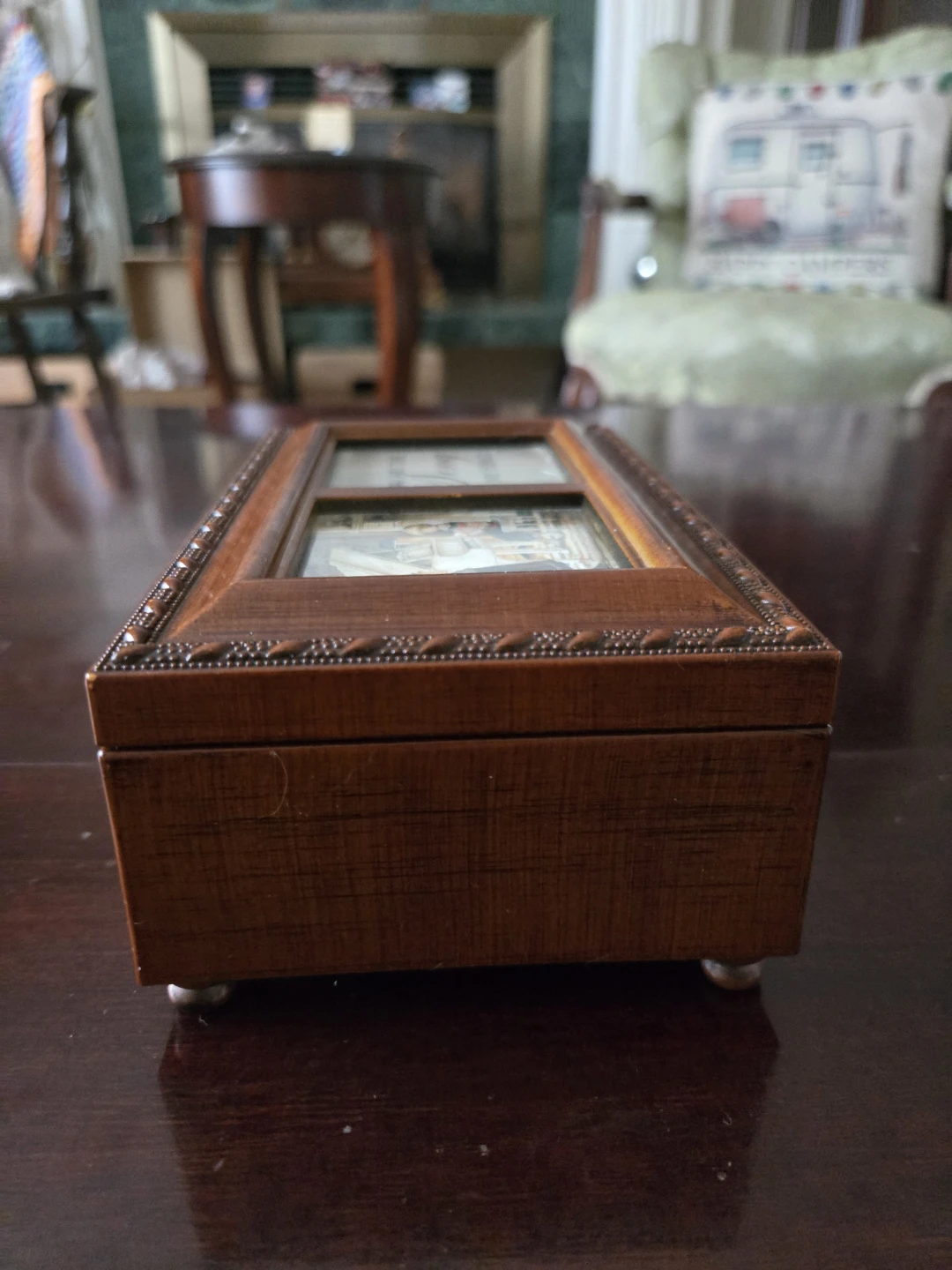 Wooden Music Box with Song In My Heart Inlay - photo 5