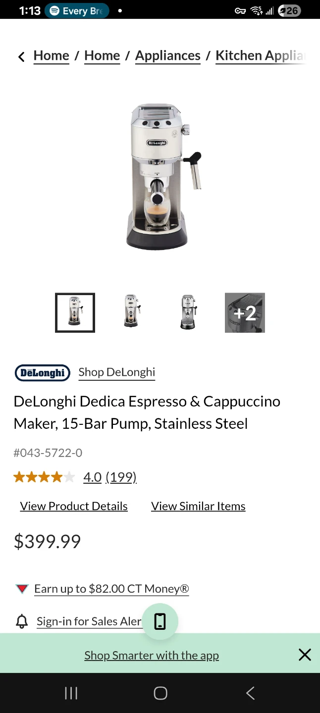 DeLonghi Dedica Espresso Machine - photo 2
