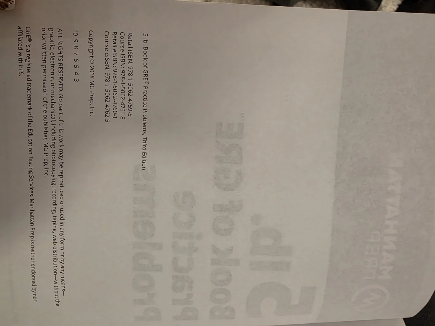 5lb book of GRE practice problems - photo 3