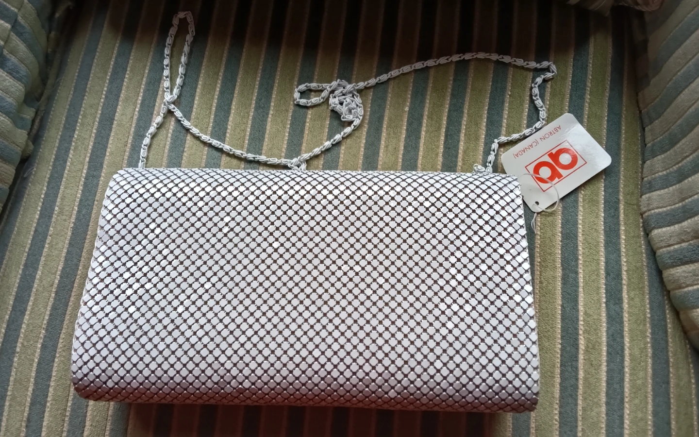 Abtron Metallic Mesh Clutch Purse New - photo 2
