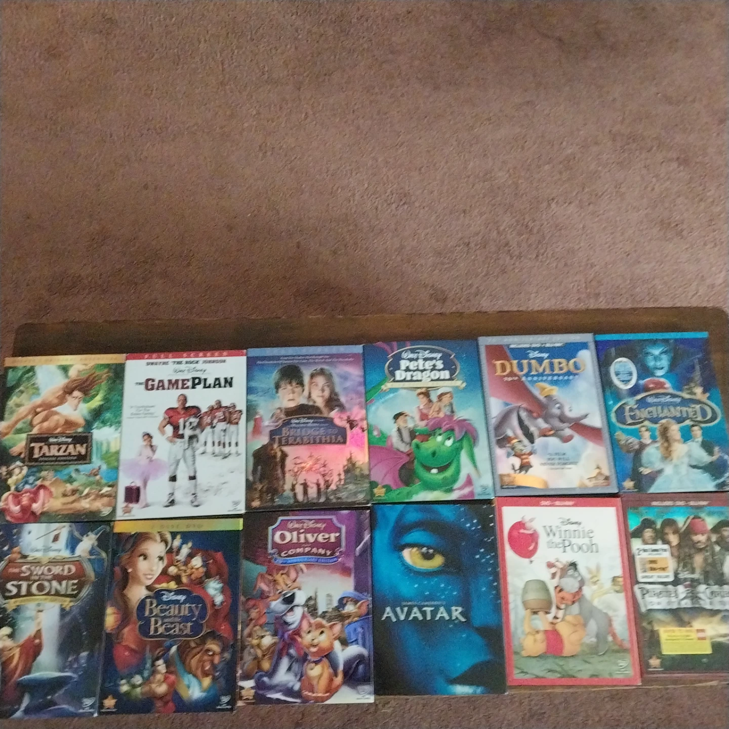 Set of 12 Disney and Family DVDs
