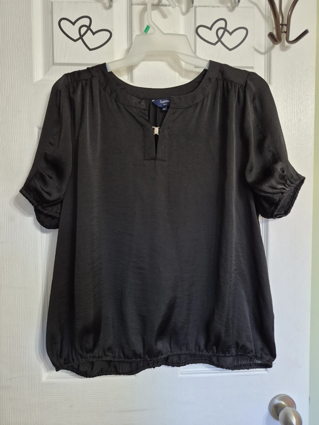 Ladies Size 18+ Black Reitmans Blouse Top