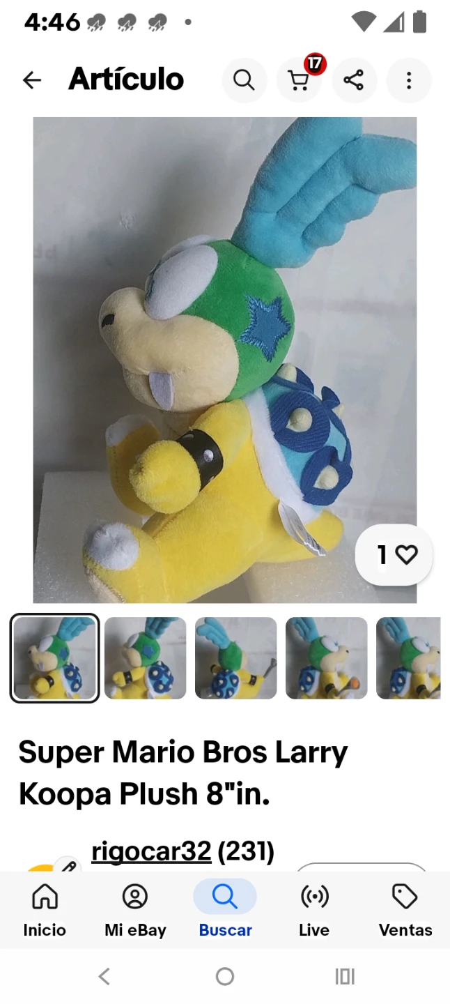 Super Mario Bros Larry Koopa Plush