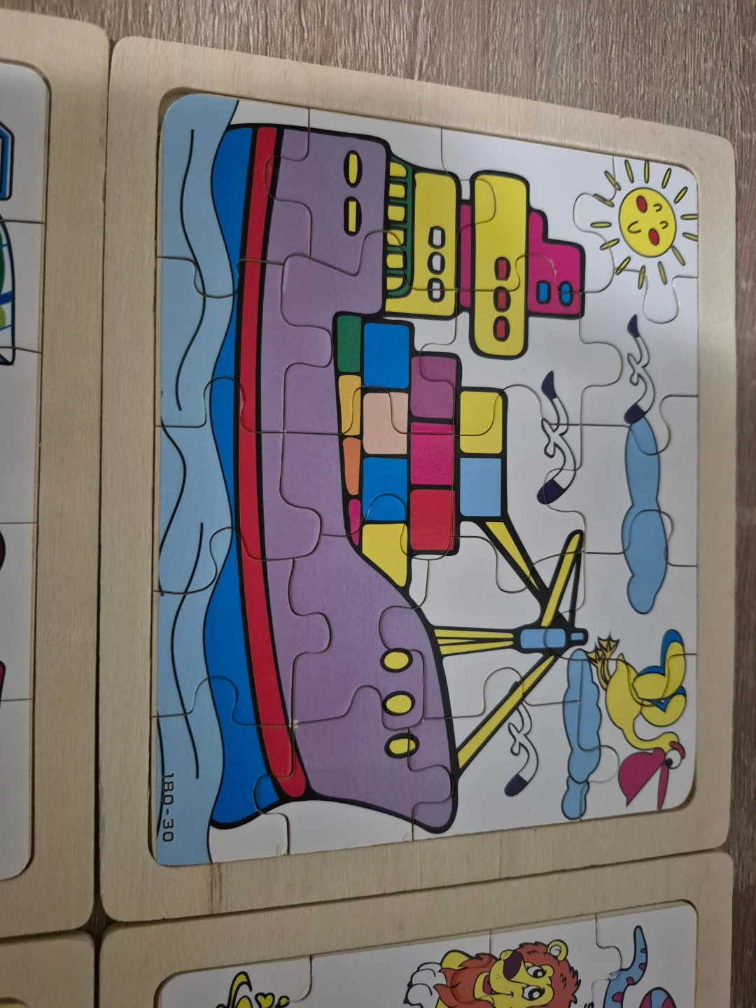 Set of 4 Wooden Jigsaw Puzzles - photo 4