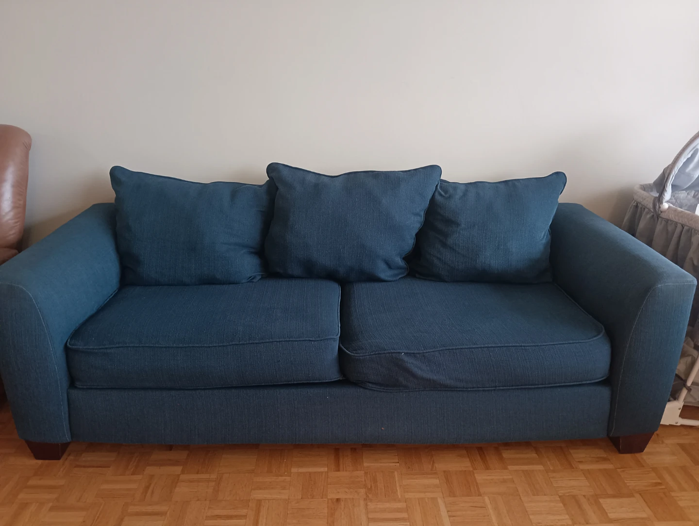 Blue Fabric 3 seater Sofa