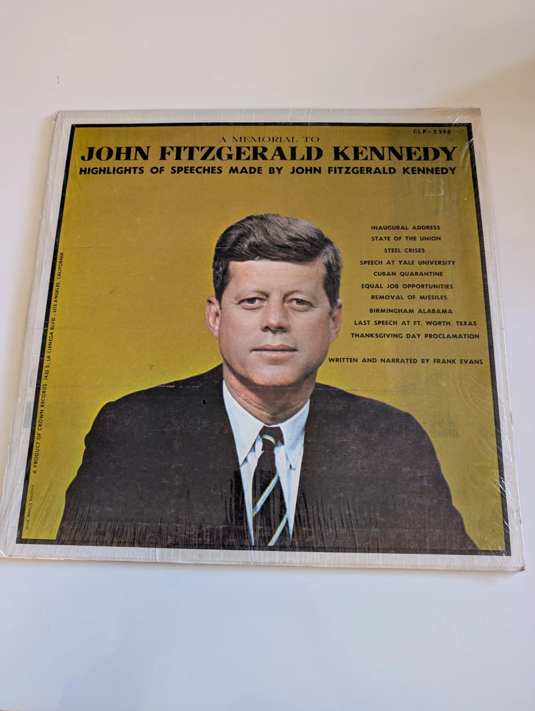 Vintage JFK Memorial Vinyl Record