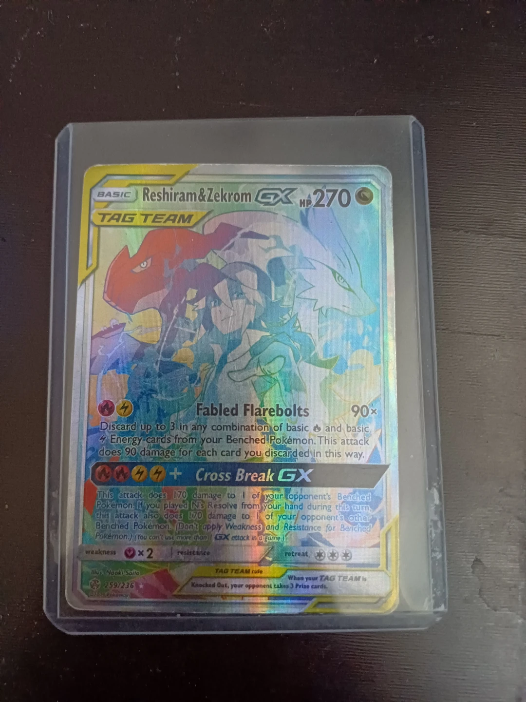 Reshiram & Zekrom GX Tag Team Pokemon Card - photo 3