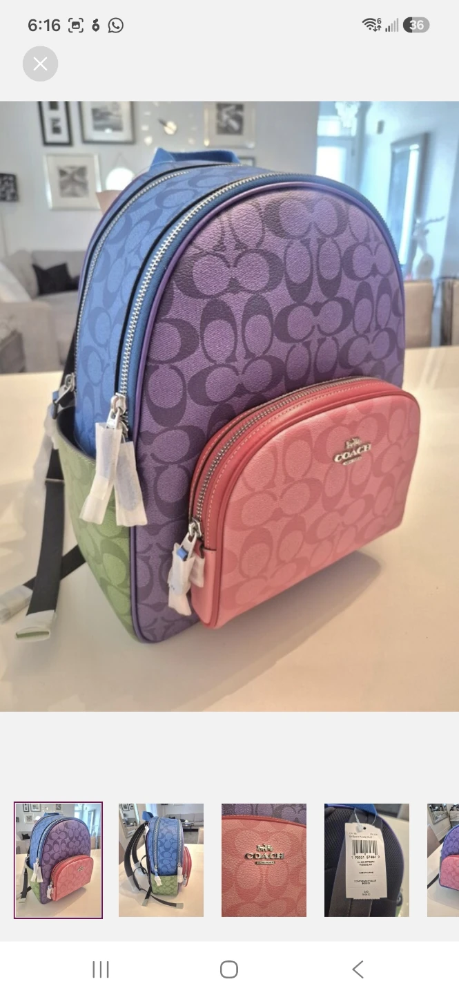 Coach Signature Court Backpack Multicolor