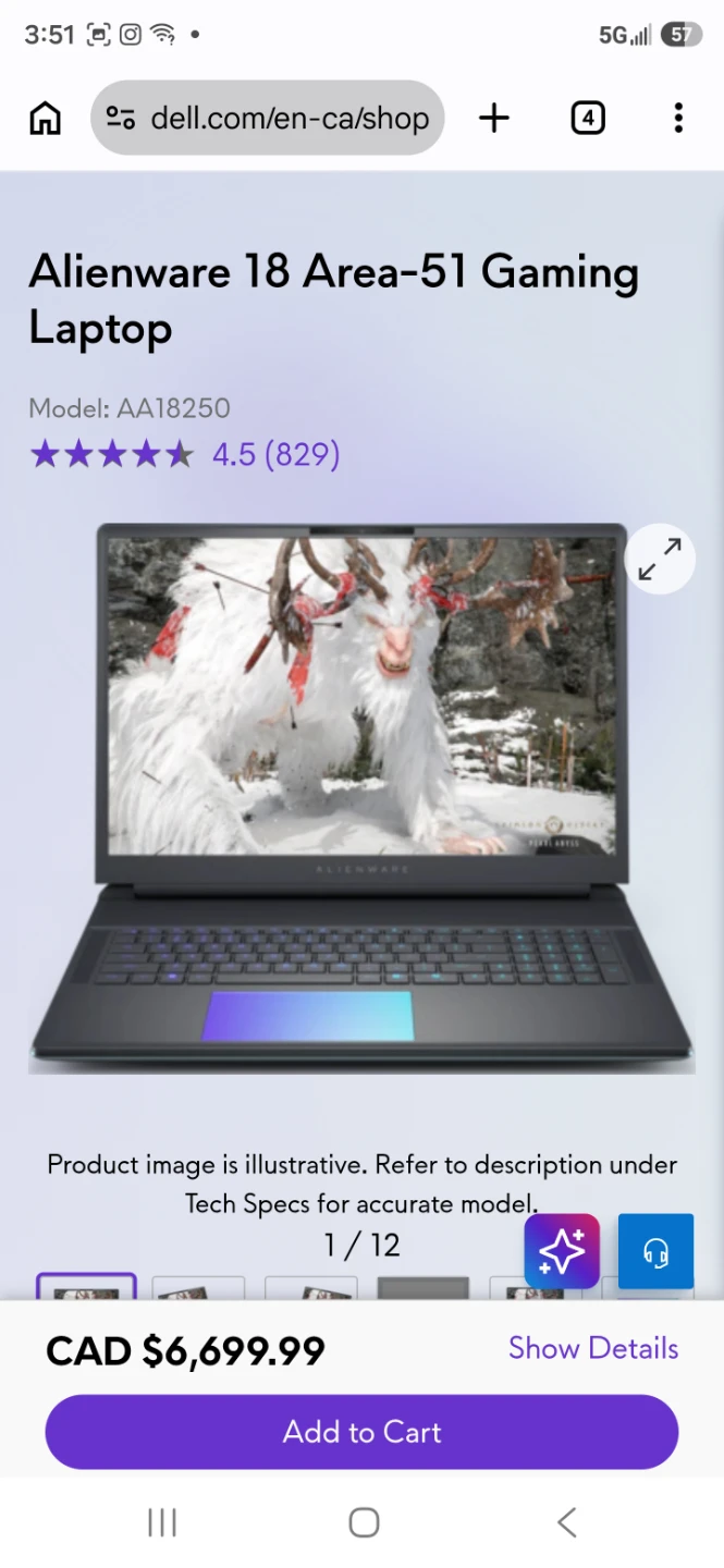 Alienware 18inch RTX 5080 300hzDisplay 32gb Ram