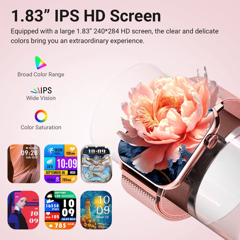 Rose Gold Smartwatch with 1.83" IPS Display - photo 2