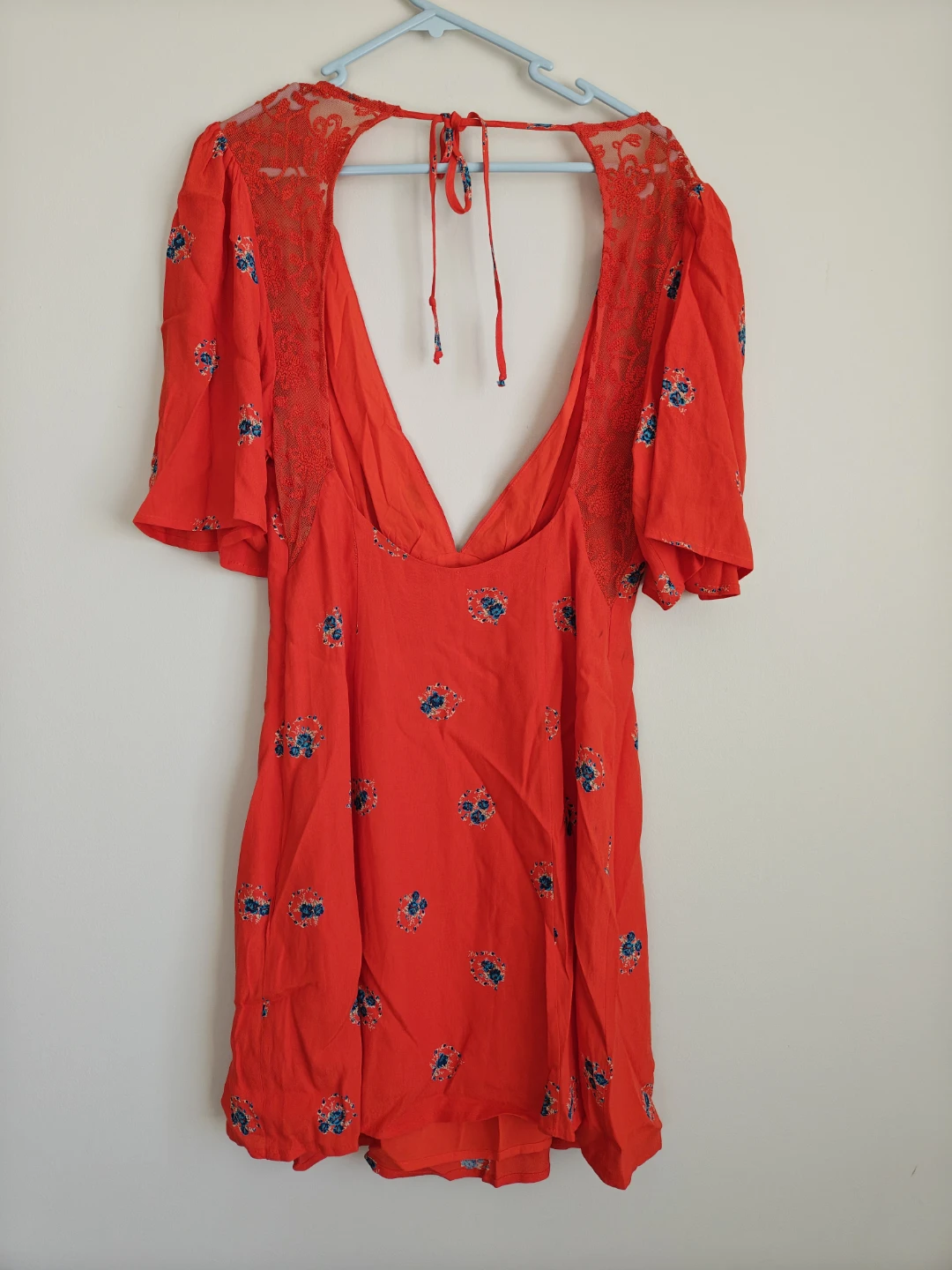 Free People Red Floral Mini Dress - photo 2
